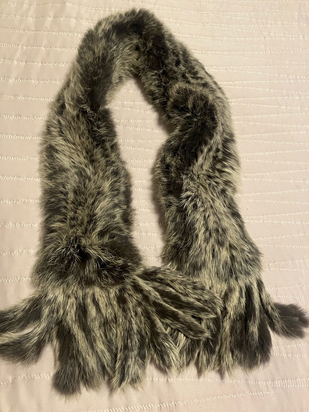 Hatterdashers Fur Scarf in Grey, White and Black - Elegant Women’s Accessory